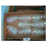 (8) Iridescent Finished Beverage Glasses