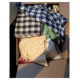 Large Box of Fabric & Remnants