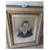 Large Antique Frame w/ Portrait