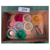 (8) Plastic individual Salts & (8) Little Spoons