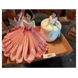 (2) Vintage Handmade Doll Decor