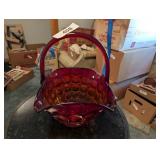 Amberina Glass Basket