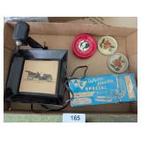 Portable Lamp w/ 1910 Chalmers Car Print, +