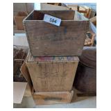 (3) Wooden Boxes