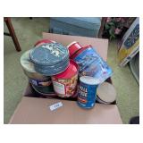 Large Assortment of Tins w/ Assorted Floral &
