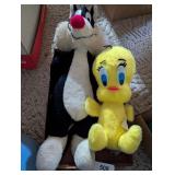 Vintage Stuffed Plush Sylvester & Tweety