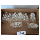 (8) Vintage Glasses w/ Lily of the Valley Design