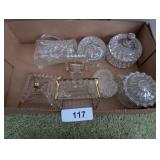 Bridal Candy Dish w/ Gold Trim &