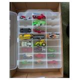 Small Diecast Cars in Plastic Organizing Case