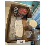 Vintage Bottles, Cans & Tissue Box Cover