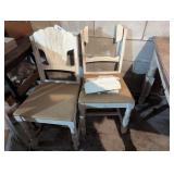 Five Legged Wood Table w/ (4) Chairs