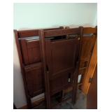 (7) Folding Chairs & Black Spool Table -**