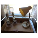 (2) Matching Dresser Lamps (No Shades) &