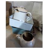 (2) Enamelware Refrigerator Drawers, +