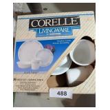 16 Pc Set of Corelle Dishes - Silver Twine