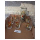 Vintage Teddy Snow Crop Logo Glassware