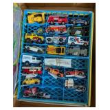Matchbox Carry Case w/ Some Cars & Trucks