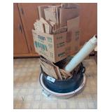 Enamelware Pan, Aluminum Pan & Brown Paper Bags