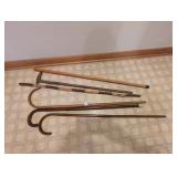 (4) Canes & (2) Walking Sticks