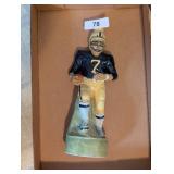 Football Player Wine Decanter Marked Italy
