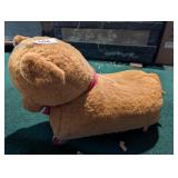 Very Vintage Teddy Bear On Wheels Ride On Toy