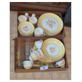 Autumn Gold Dishes & Matching Glasses