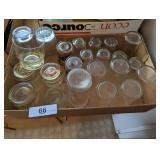 (4) Pale Yellow Rocks Glasses, Juice Glasses &