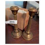 (2) Brass Candlesticks