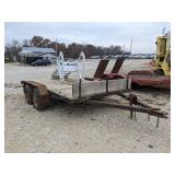 ~12ft x 7ft Flatbed Double Axle Trailer (No Title)