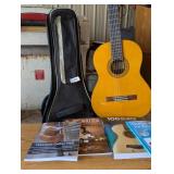 Yamaha Guitar w/ Case & Guitar Books