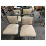 (4) Metal Bar Height Stools