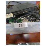 Tote w/ Lid + Playstation 2 (Untested) &