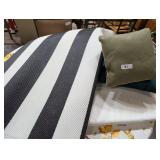 (2) Pillows, Outdoor Rug, & Other