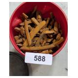 Container of Lead Pieces