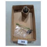 Steel Plumb Bob & Antique Wooden Butter Mold