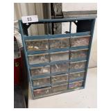 Metal Nuts & Bolts Organizer w/ Contents