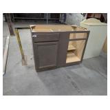 Burlap Base Corner Cabinet