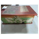 Wooden Box Decorated w/ Davy Crockett Book