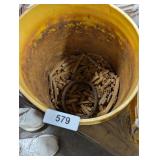 Bucket of Lead Pieces & Other