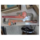 (2) Large Pipe Wrenches