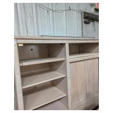 Wicker Entertainment Center w/ Glass Door