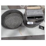 Vintage Galvanized Deluxe Mop Bucket &