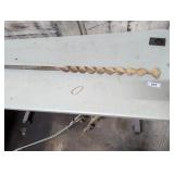 Vintage T Handle Hand Drill w/ Auger Bore Bit