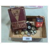 Gold Bond Bottle Caps in Original Box, +
