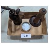 Vintage Hog Scraper, Blow Torch & Zinc Lid