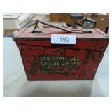 Vintage Metal Ammo Box w/ Hole Saws