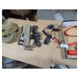 Ratchet Straps, Piece of Chain, Plug-In & Battery