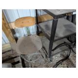 Metal Rolling Cart & Chair