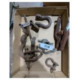 (3) Clevis, Rope & Wire Holder, Welder Clamp