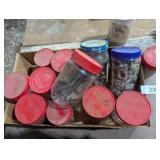 Containers of Washers, Screws, Nails, Other